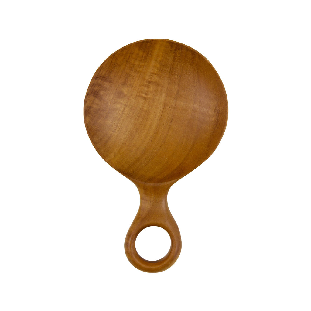 Teak Root Round Paddle Scoop