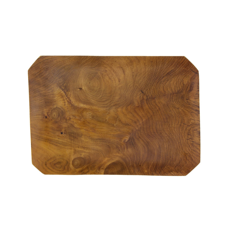 Teak Root Bevelled Tray in Various Sizes