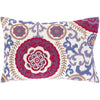 Termez TMZ-005 Woven Lumbar Pillow in Ivory & Eggplant by Surya