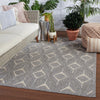 Tajiri Chidi Indoor/Outdoor Gray & Cream Rug by Nikki Chu 6