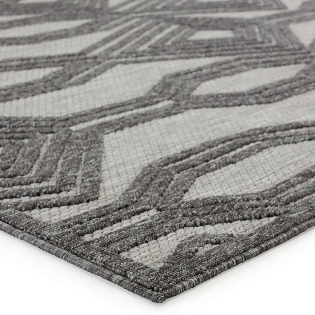 Tajiri Adana Indoor/Outdoor Dark Gray & Silver Rug by Nikki Chu 2