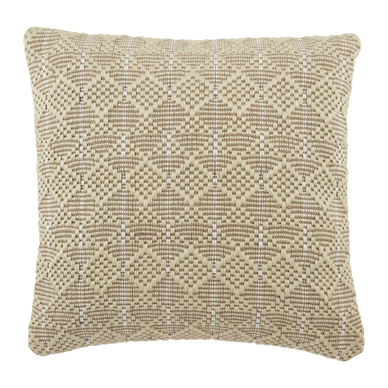 Torren Lindy Indoor/Outdoor Light Green & Ivory Pillow 1