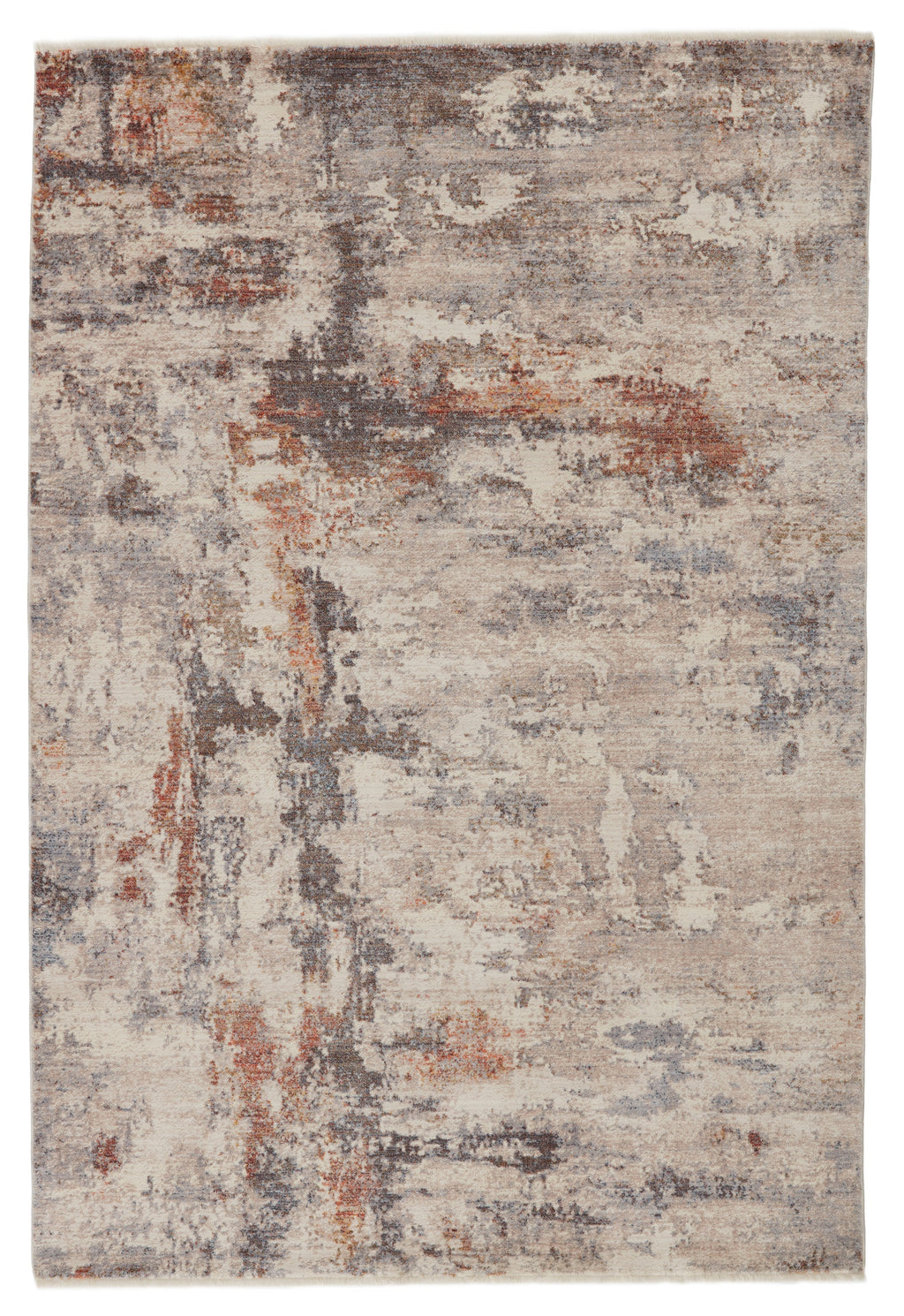 Heath Abstract Rug in Gray & Red by Jaipur Living