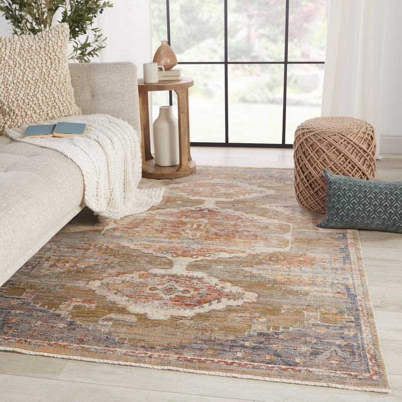 Haelyn Medallion Rug in Multicolor & Olive by Jaipur Living