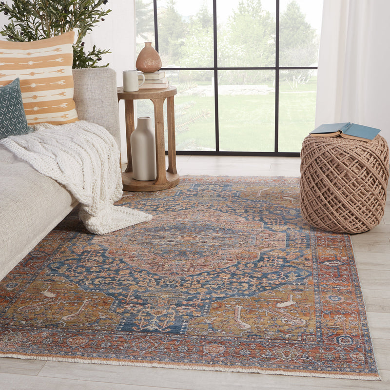 Saphir Medallion Rug in Multicolor & Blue by Jaipur Living