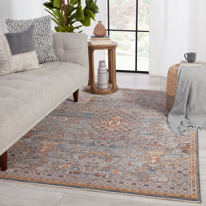 Terra Harkin Light Gray & Rust Rug 6