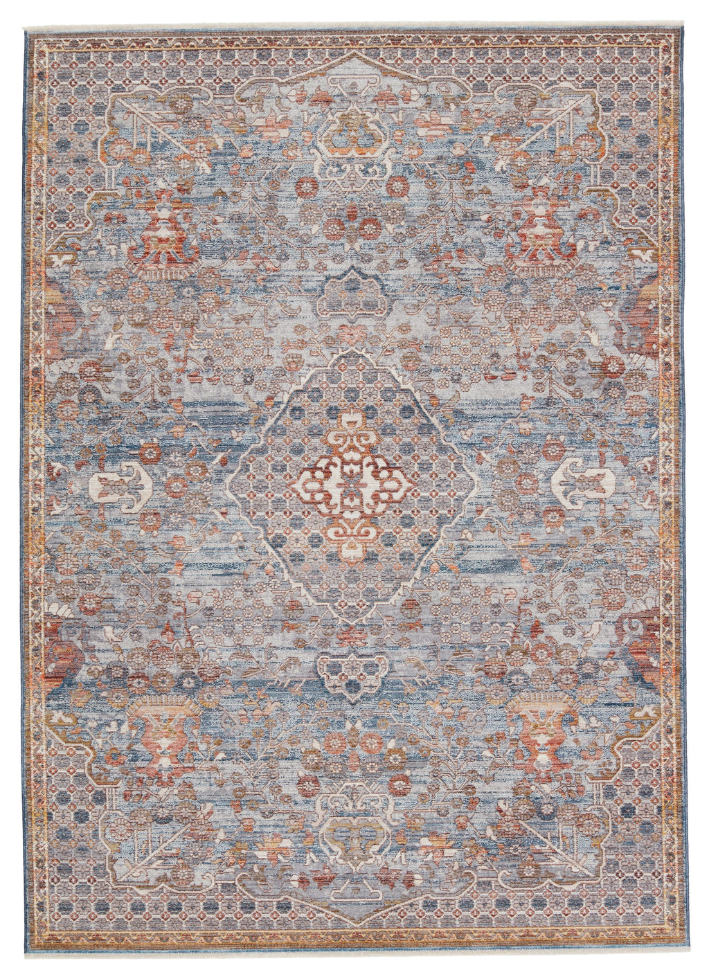 Terra Harkin Light Gray & Rust Rug 1