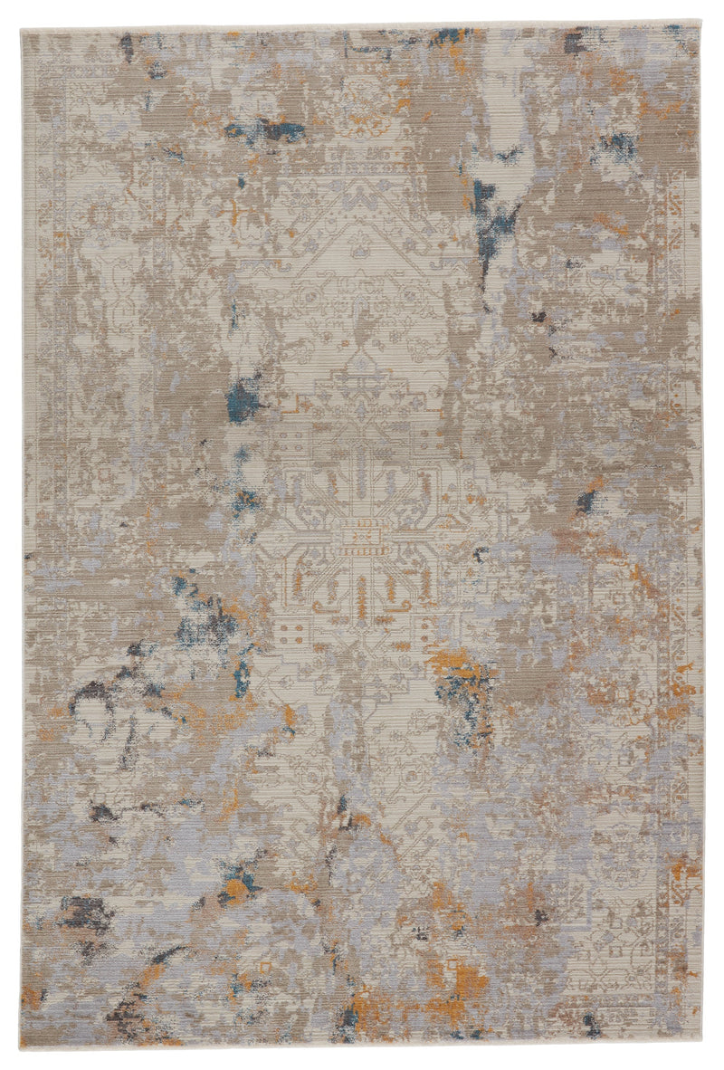 Hammon Abstract Rug in Gray & Gold by Jaipur Living