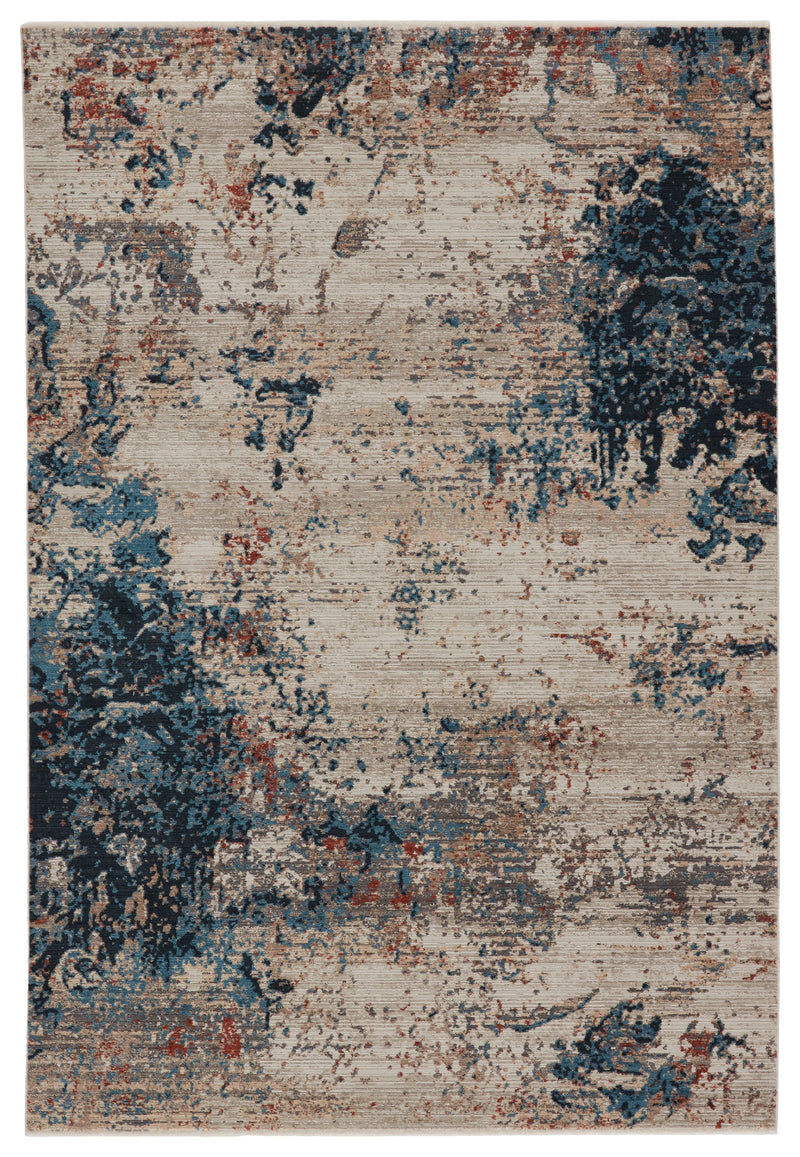 Terrior Abstract Rug in Blue & Red by Jaipur Living