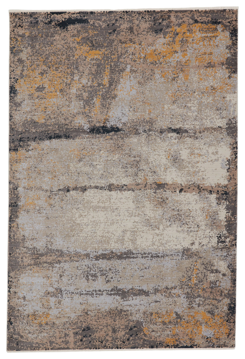 Trevena Abstract Rug in Gray & Gold by Jaipur Living