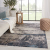 Trevena Abstract Rug in Blue & Gray by Jaipur Living