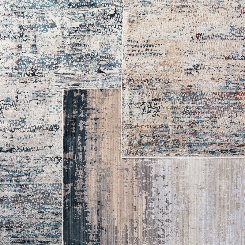 Wystan Abstract Rug in Gray & Blue by Jaipur Living