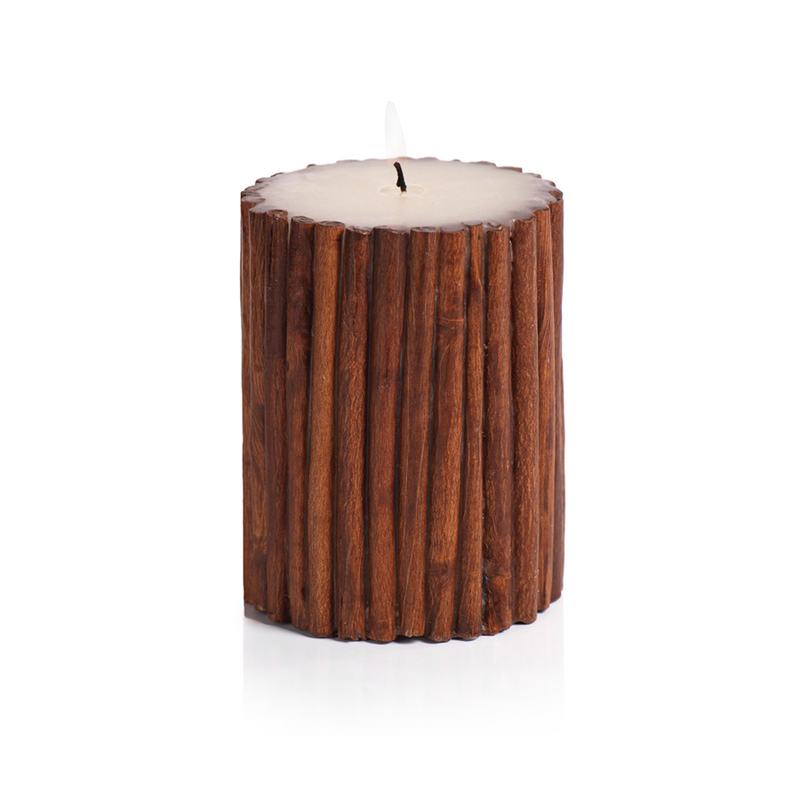 Cinnamon Stick Scented Pillar Candle in Various Sizes