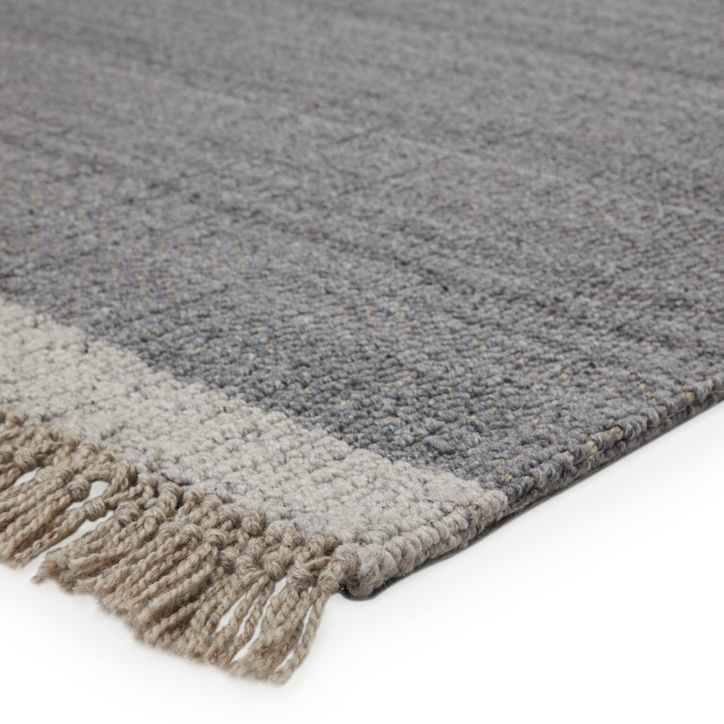 Sunday Handmade Border Rug in Gray