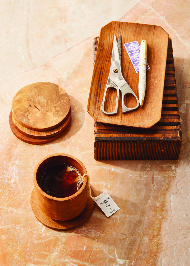 Teak Root Bevelled Tray in Various Sizes