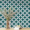 Terrazzo Star Removable Wallpaper in Teal