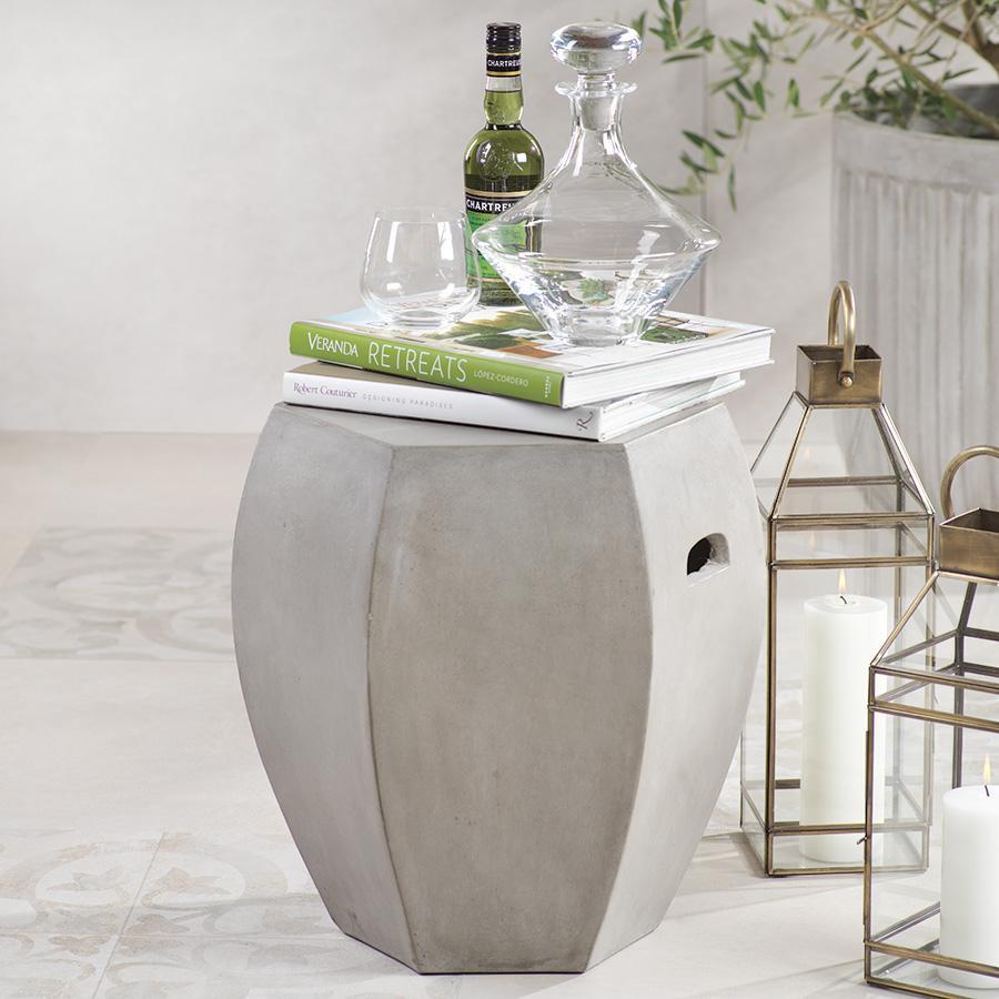 Torino Hexagon Concrete Stool