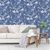 Tropical Removable Wallpaper in Blue Raspberry