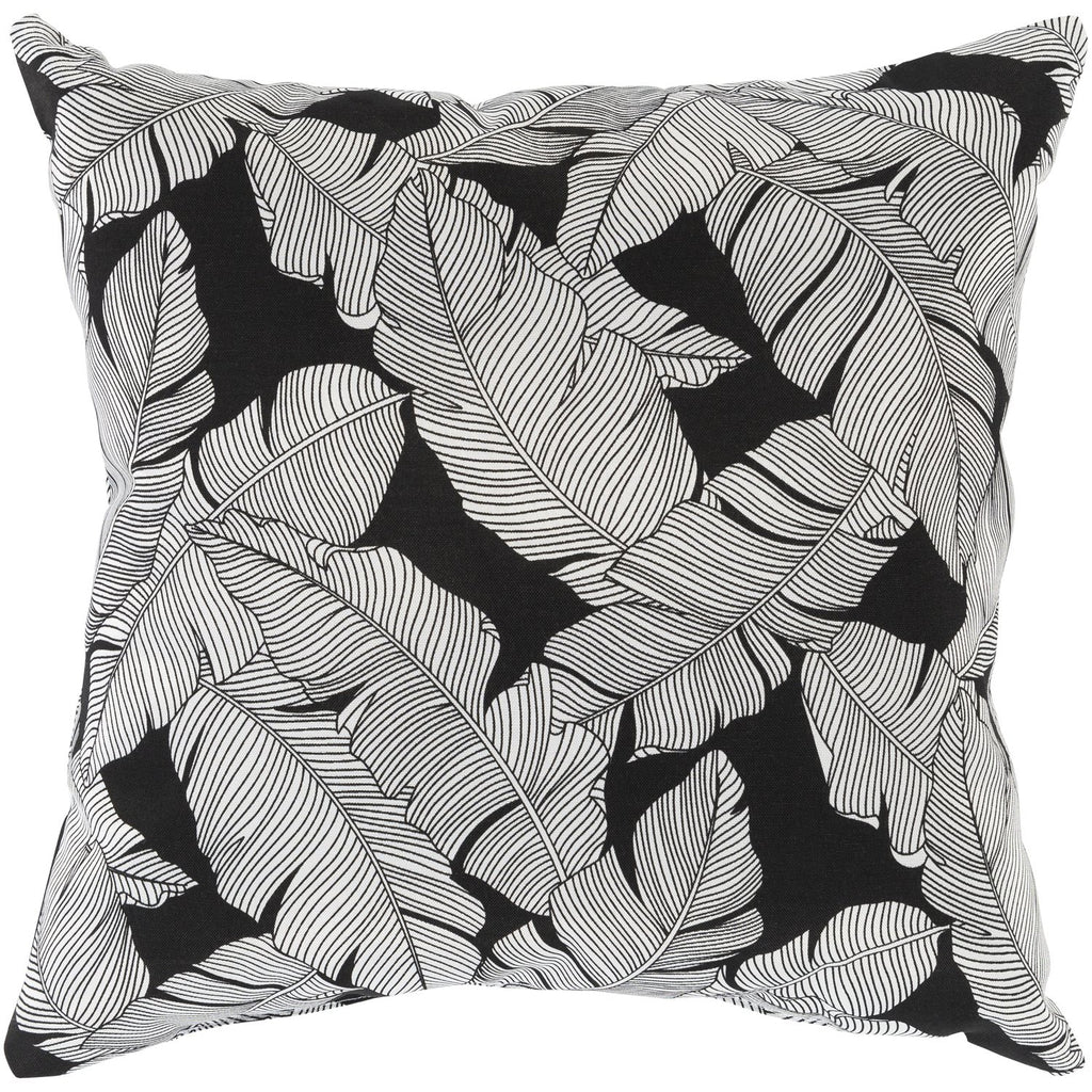 Musa Woven Pillow in Black