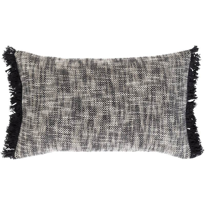 Suri USR-002 Hand Woven Lumbar Pillow in Beige & Black by Surya