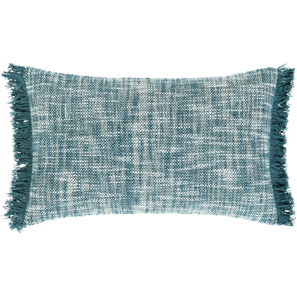 Suri USR-006 Hand Woven Lumbar Pillow in Teal & Ivory by Surya