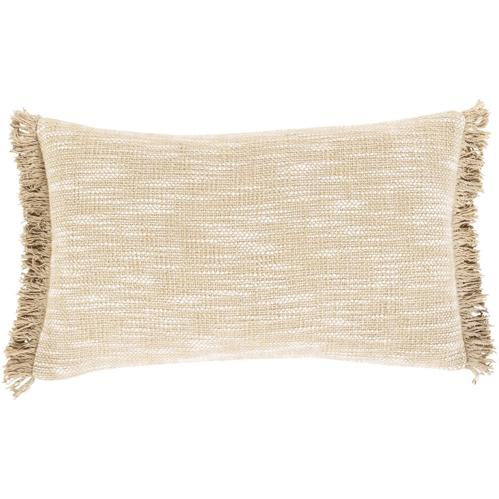 Suri USR-008 Hand Woven Lumbar Pillow in Ivory & Khaki by Surya