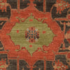 York Hand-Knotted Medallion Red & Brown Area Rug