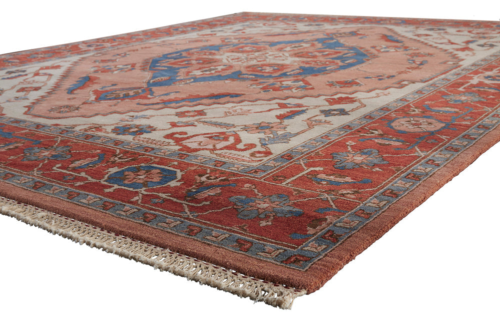 Uptown Avon Hand Knotted Red & Blue Rug by Artemis 2