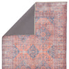 Menowin Medallion Blue & Orange Area Rug