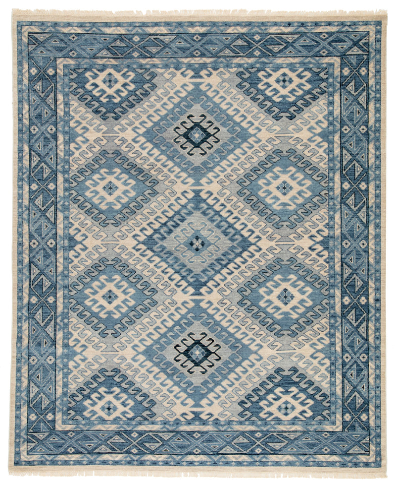 Hobbs Geometric Rug in Dusty Blue & Blue Heaven design by Artemis for Jaipur design by Jaipur Living