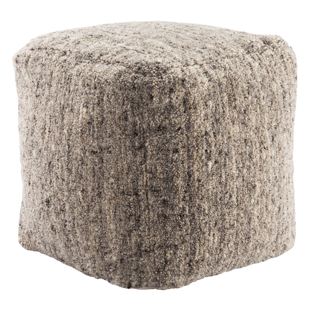 Vagabond Sherwood Gray & Beige Pouf 1