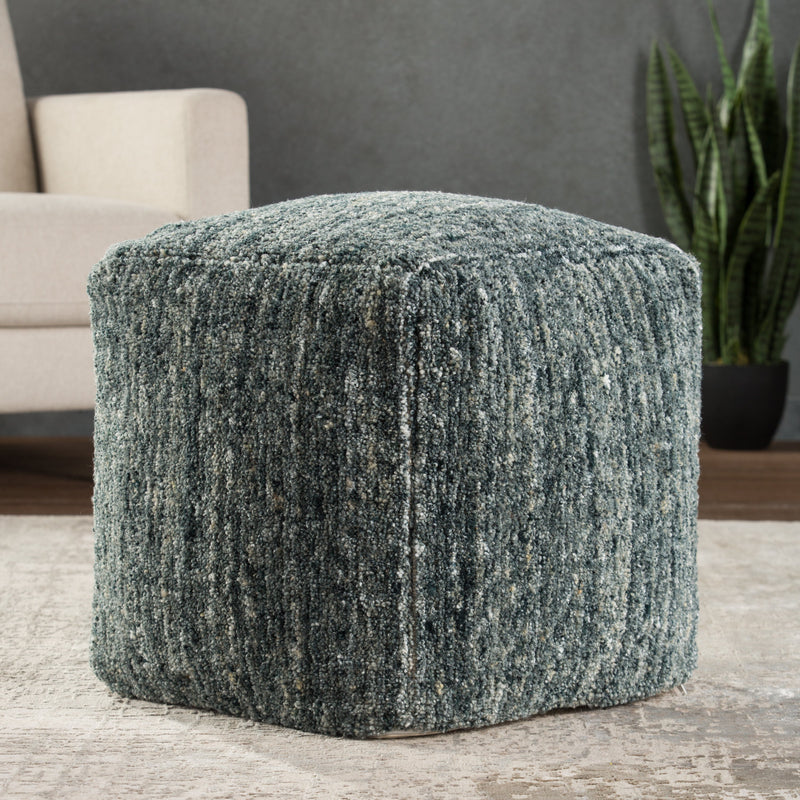 Vagabond Sherwood Light Blue & Gray Pouf 2