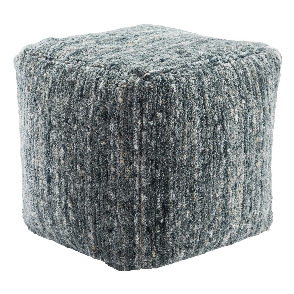 Vagabond Sherwood Light Blue & Gray Pouf 1