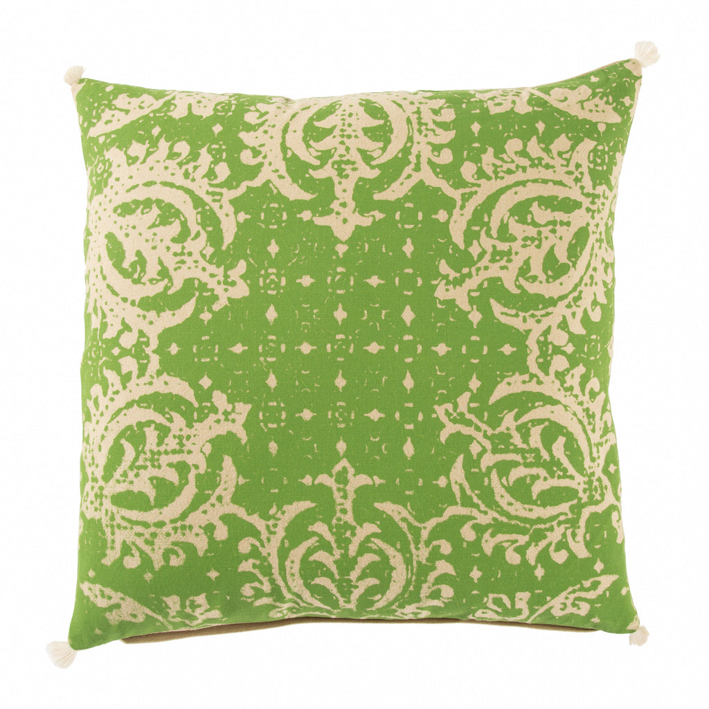 Verdigris Pillow in Pebble & Champagne Beige design by Jaipur