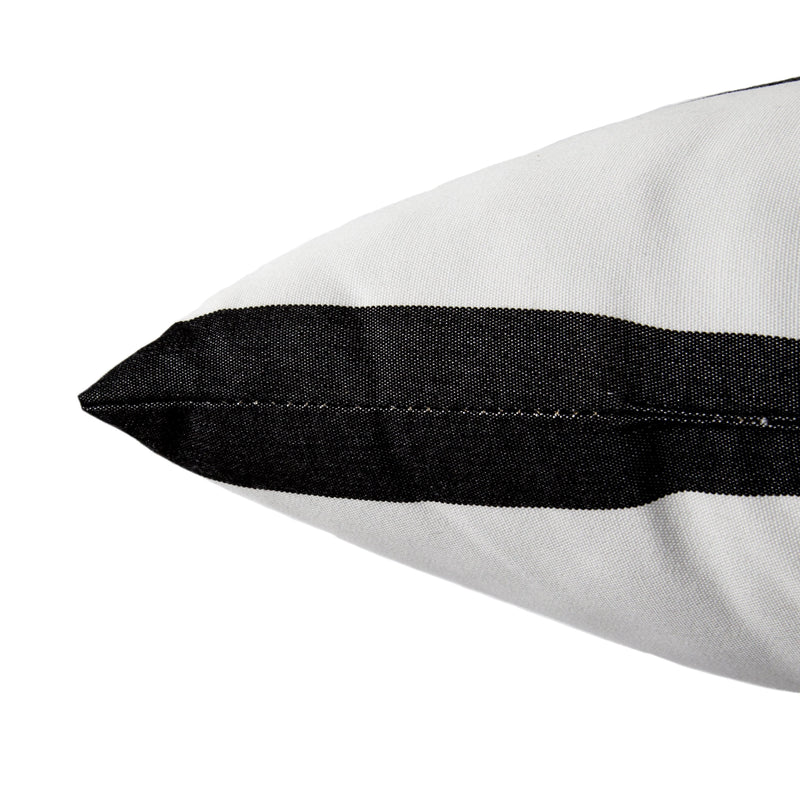 Cabana Black & White Stripe Indoor/ Outdoor Throw Pillow