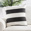 Cabana Black & White Stripe Indoor/ Outdoor Throw Pillow