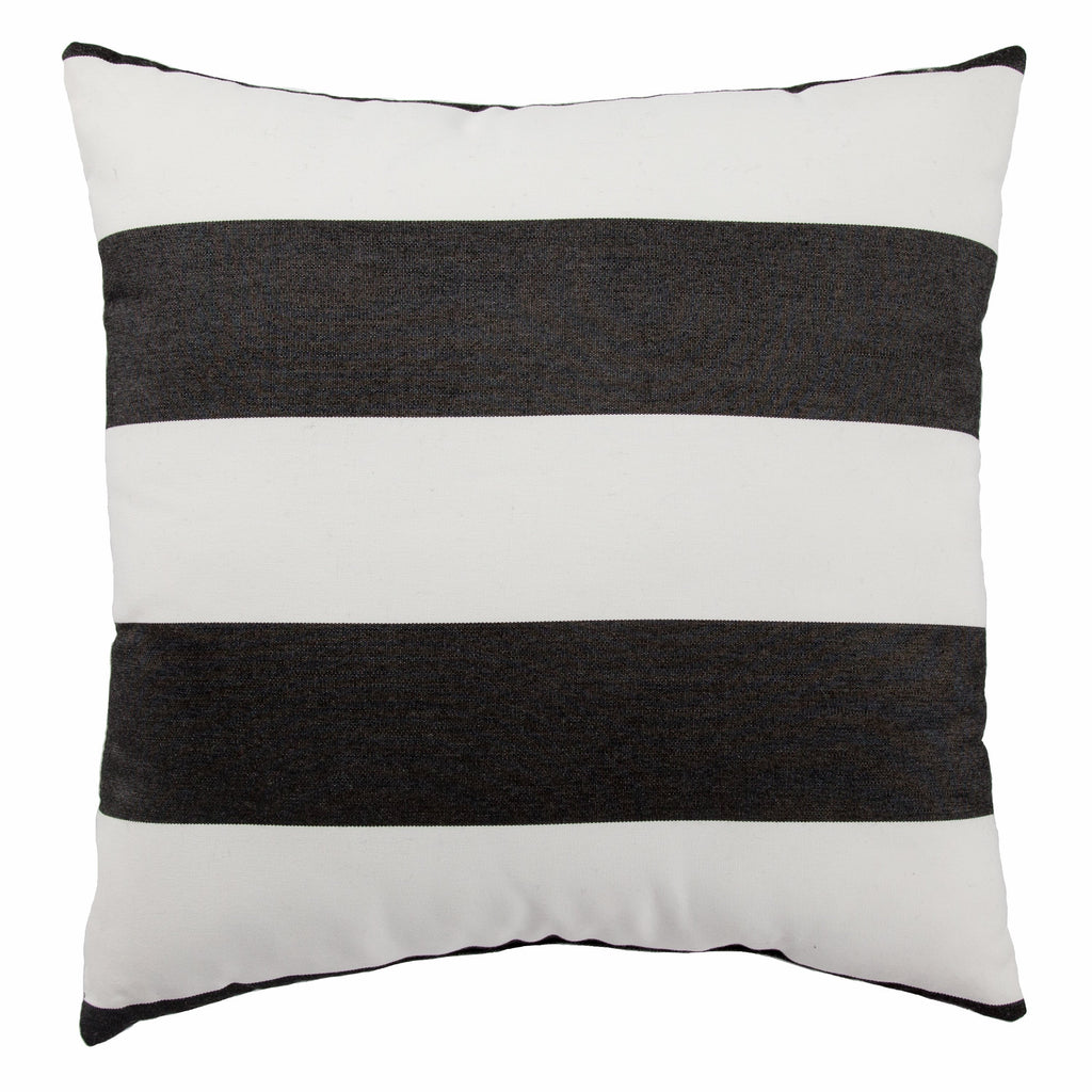 Cabana Black & White Stripe Indoor/ Outdoor Throw Pillow