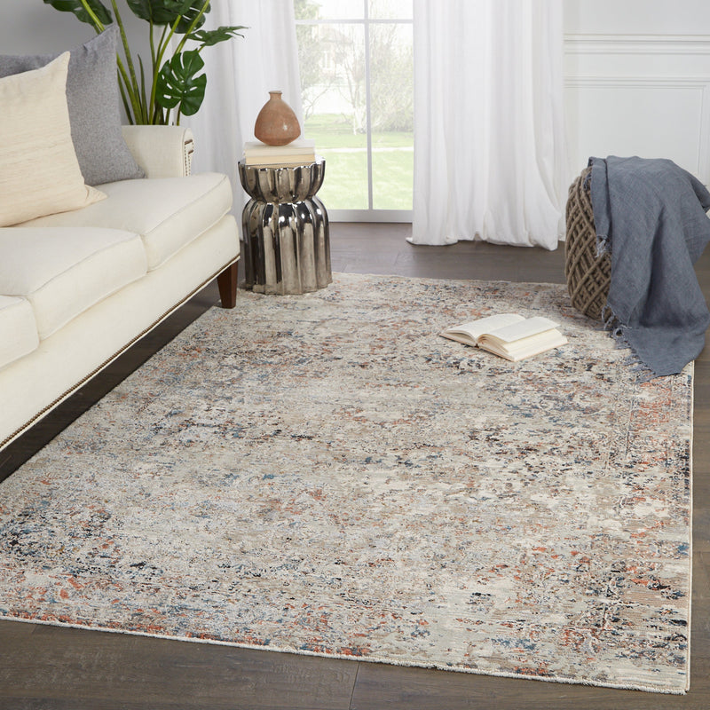 Niran Medallion Gray & Rust Rug by Jaipur Living