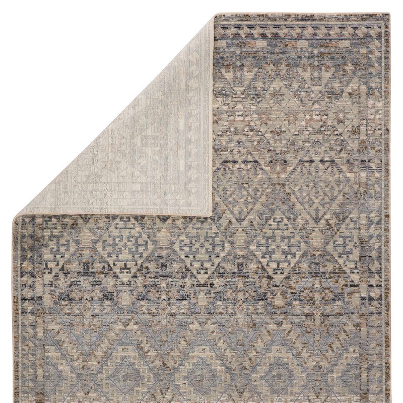 Cashel Tribal Gray & Dark Blue Rug by Jaipur Living