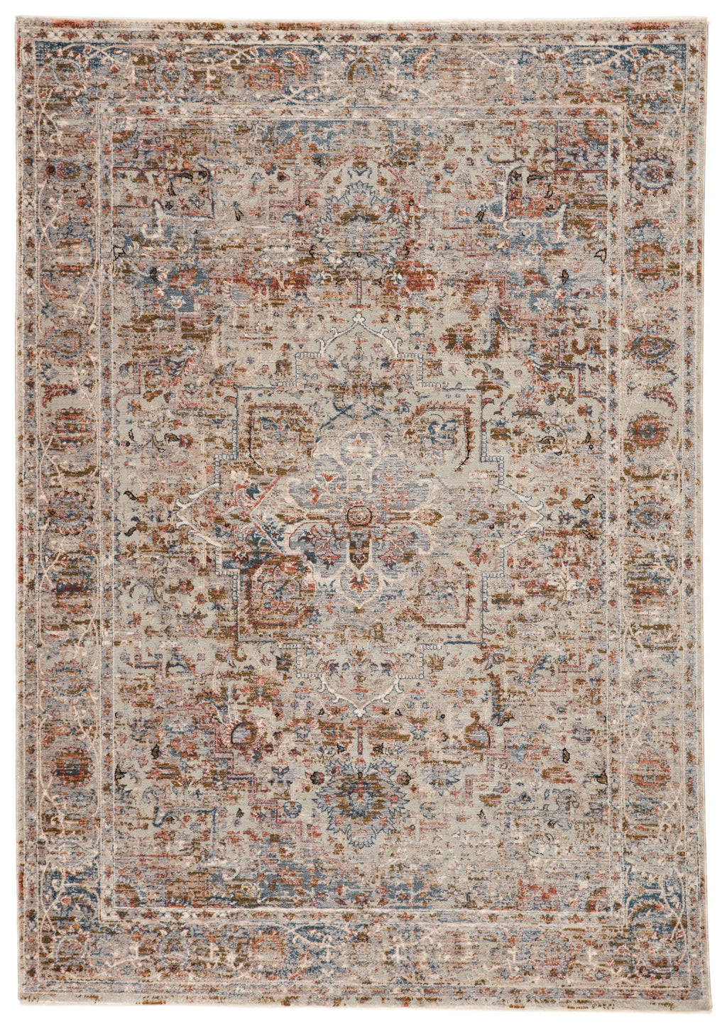 Pierce Medallion Gray & Multicolor Rug by Jaipur Living