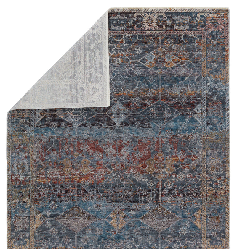 Valentia Thessaly Dark Blue & Red Rug 3