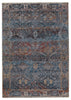 Valentia Thessaly Dark Blue & Red Rug 1