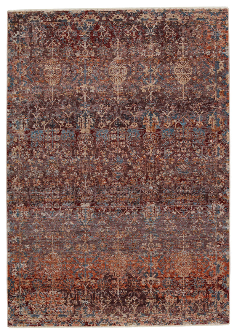 Valentia Marisol Maroon & Blue Rug 1