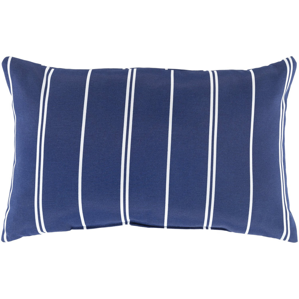 Vallarta VLT-001 Woven Pillow in Dark Blue & White by Surya