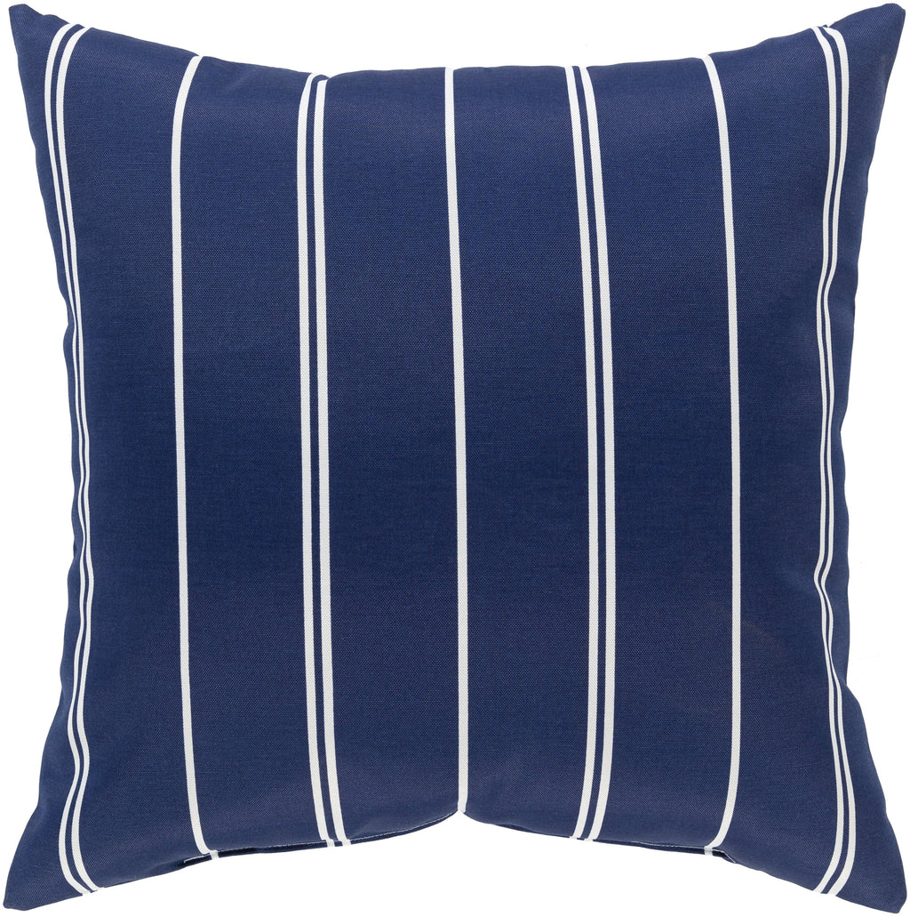 Vallarta VLT-001 Woven Pillow in Dark Blue & White by Surya