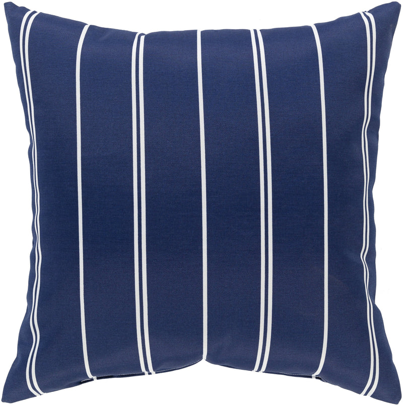 Vallarta VLT-001 Woven Pillow in Dark Blue & White by Surya