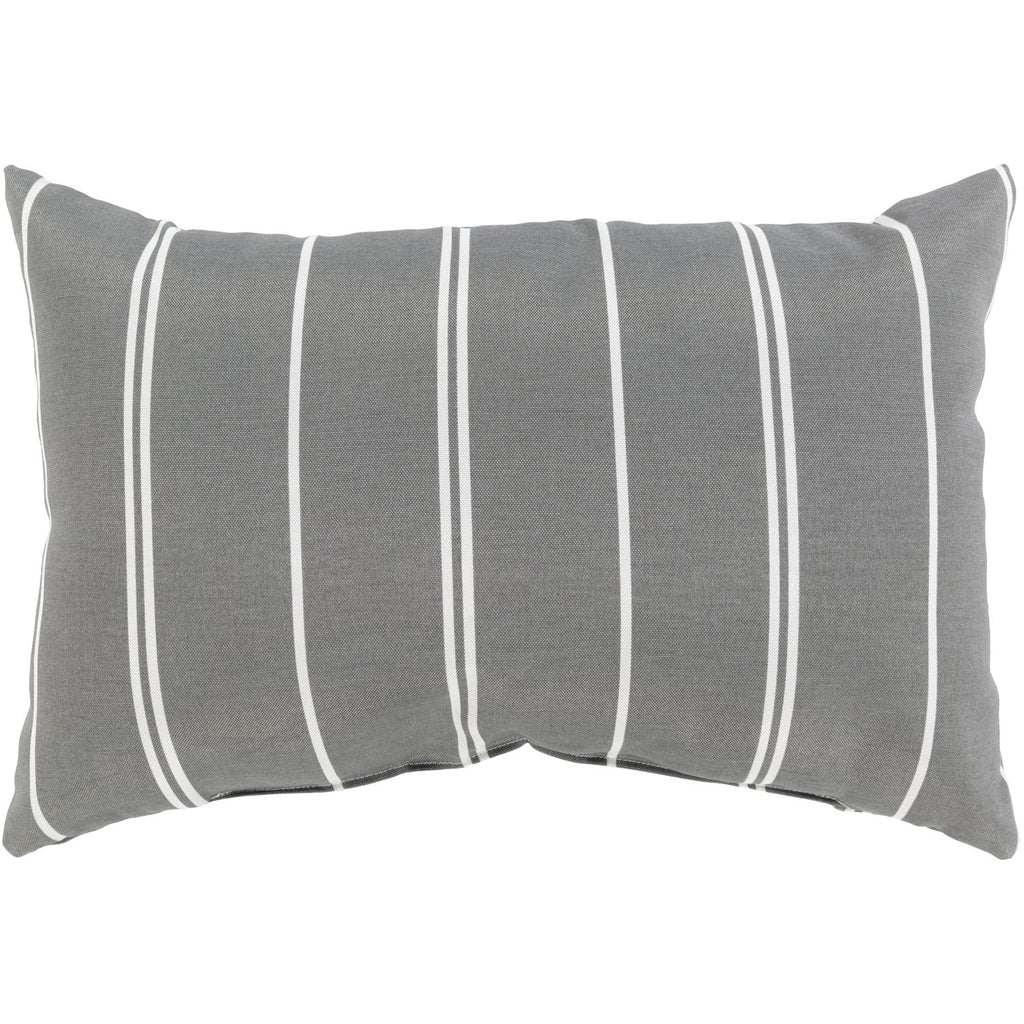 Vallarta VLT-002 Woven Pillow in Medium Grey & White by Surya