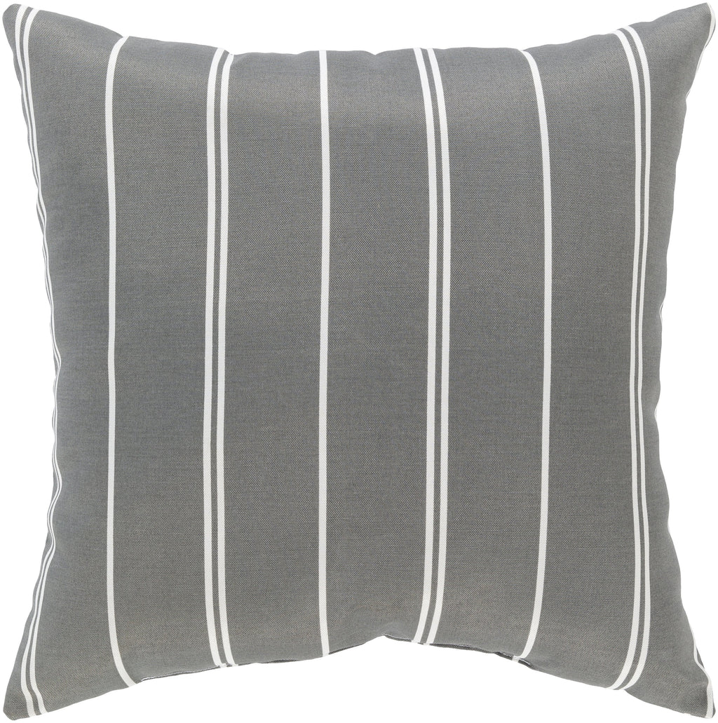 Vallarta VLT-002 Woven Pillow in Medium Grey & White by Surya