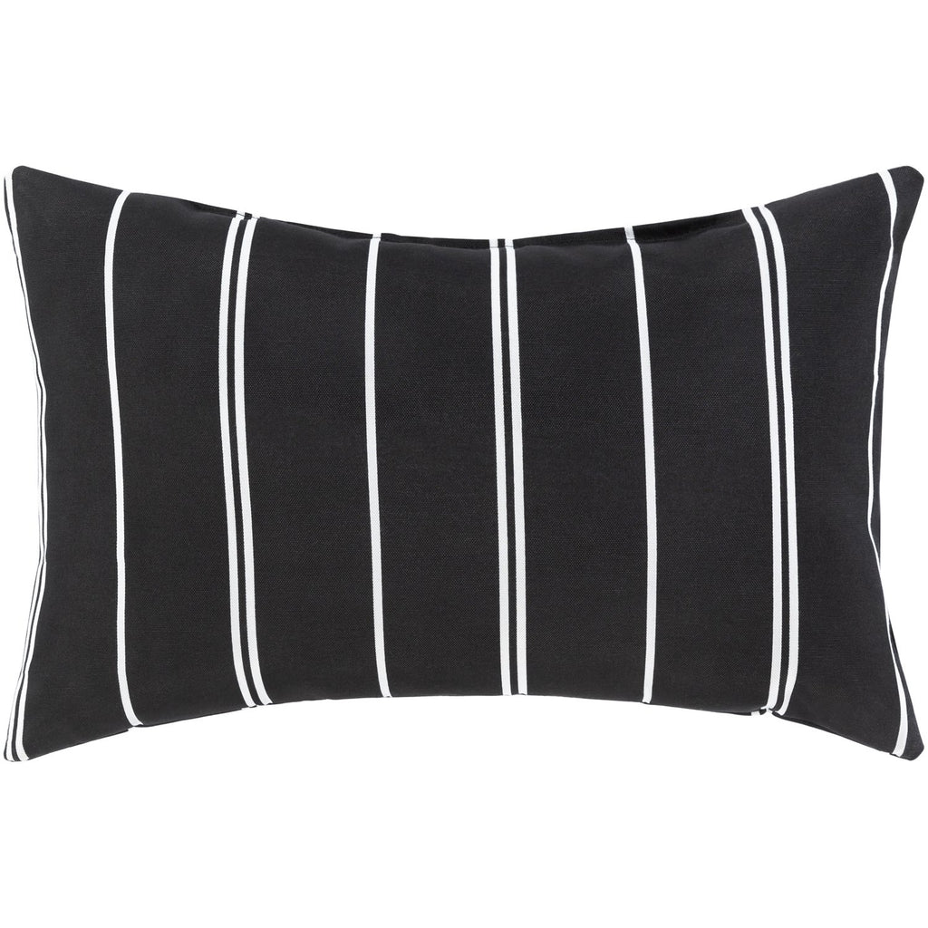 Vallarta VLT-003 Woven Pillow in Black & White by Surya