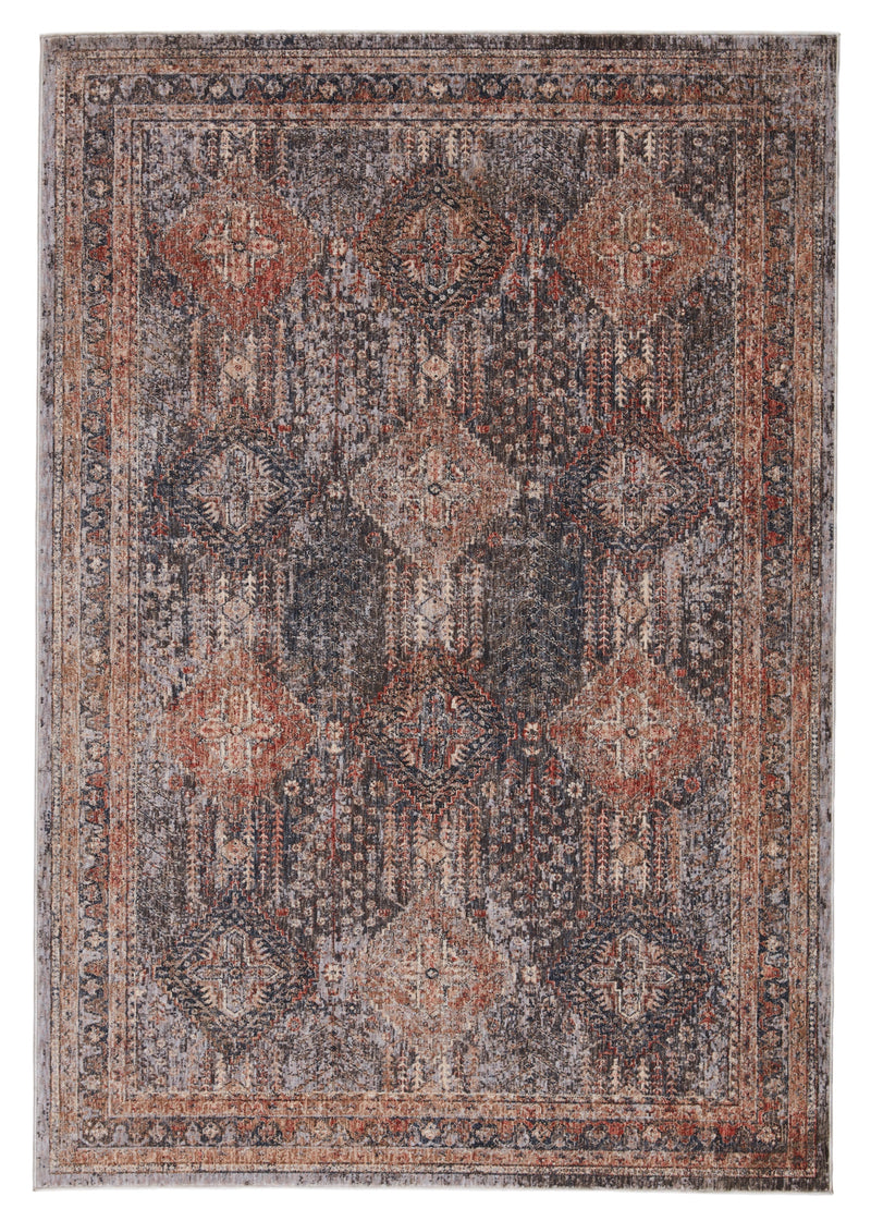 Vanadey Rhosyn Blue & Red Rug 1